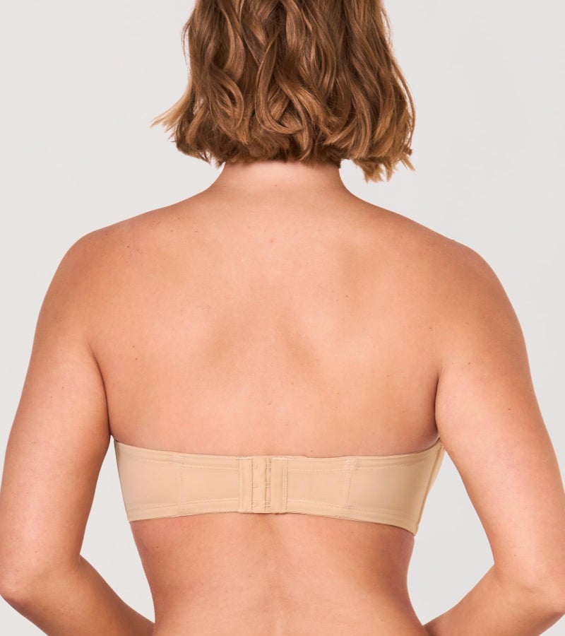 DELIMIRA Women's Underwire Contour Multiway Full Coverage Strapless Bra Plus Size Taupe Tan 36DD - Image 3